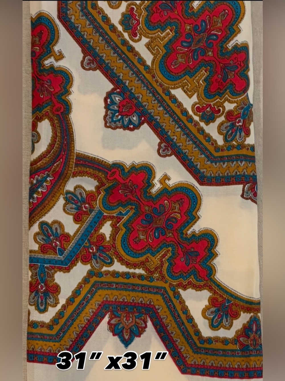 Vintage Avon Paisley Print Scarf